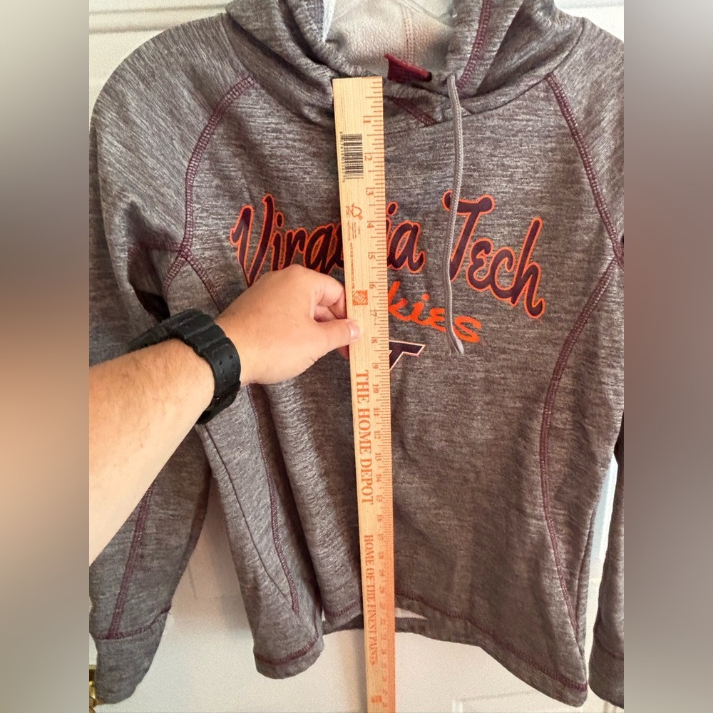 Virginia Tech Hokies Women’s Colosseum Hoodie Gray Pullover Size S - Picture 7 of 10
